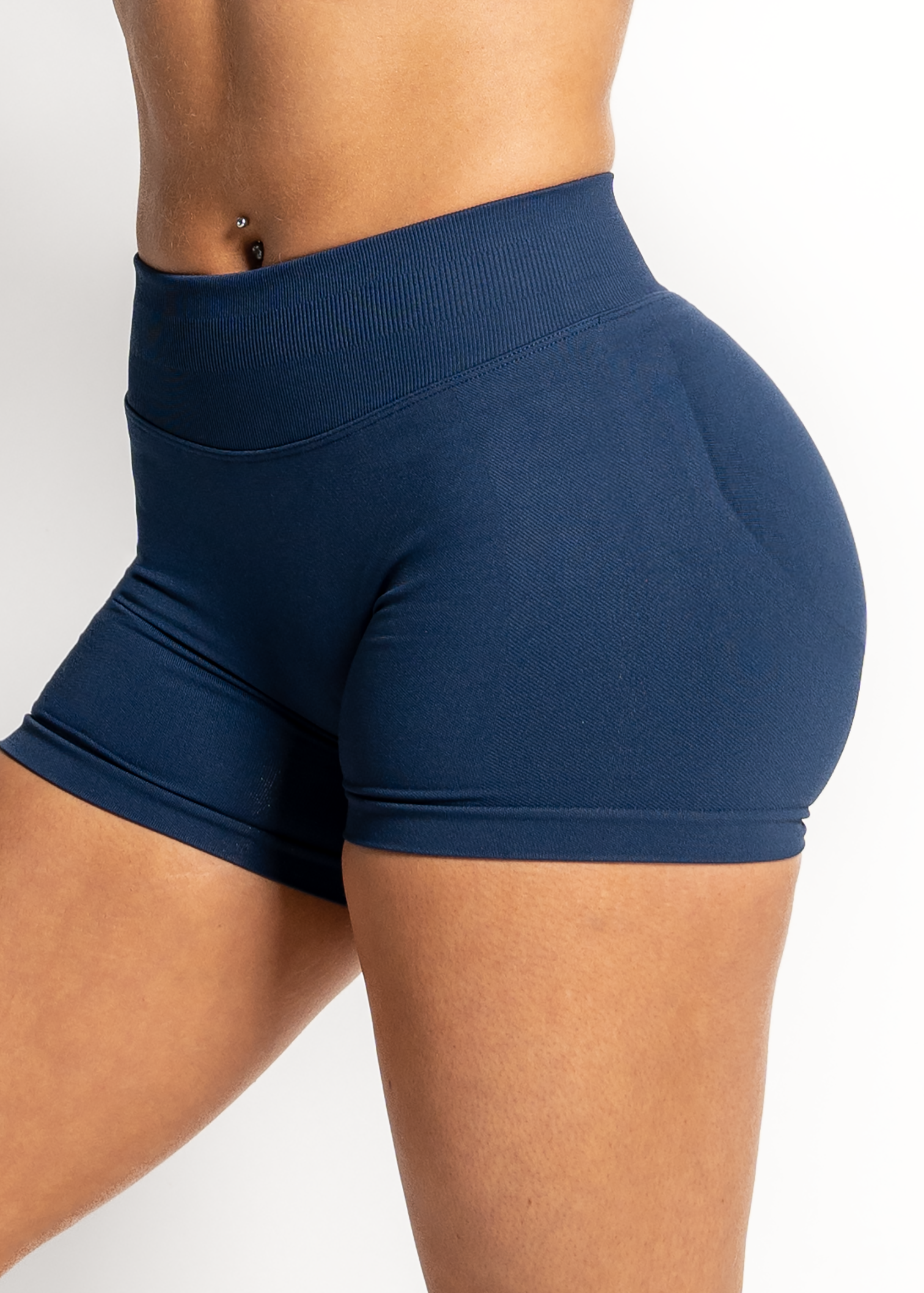 SCULPT SCRUNCH BUM SHORTS - NAVY BLUE