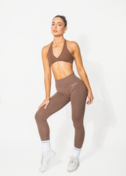 V SCULPT SCRUNCH LEGGINGS - BROWN