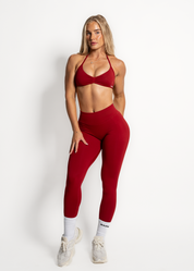 SCULPT SCRUNCH BUM LEGGINGS - BURGUNDY