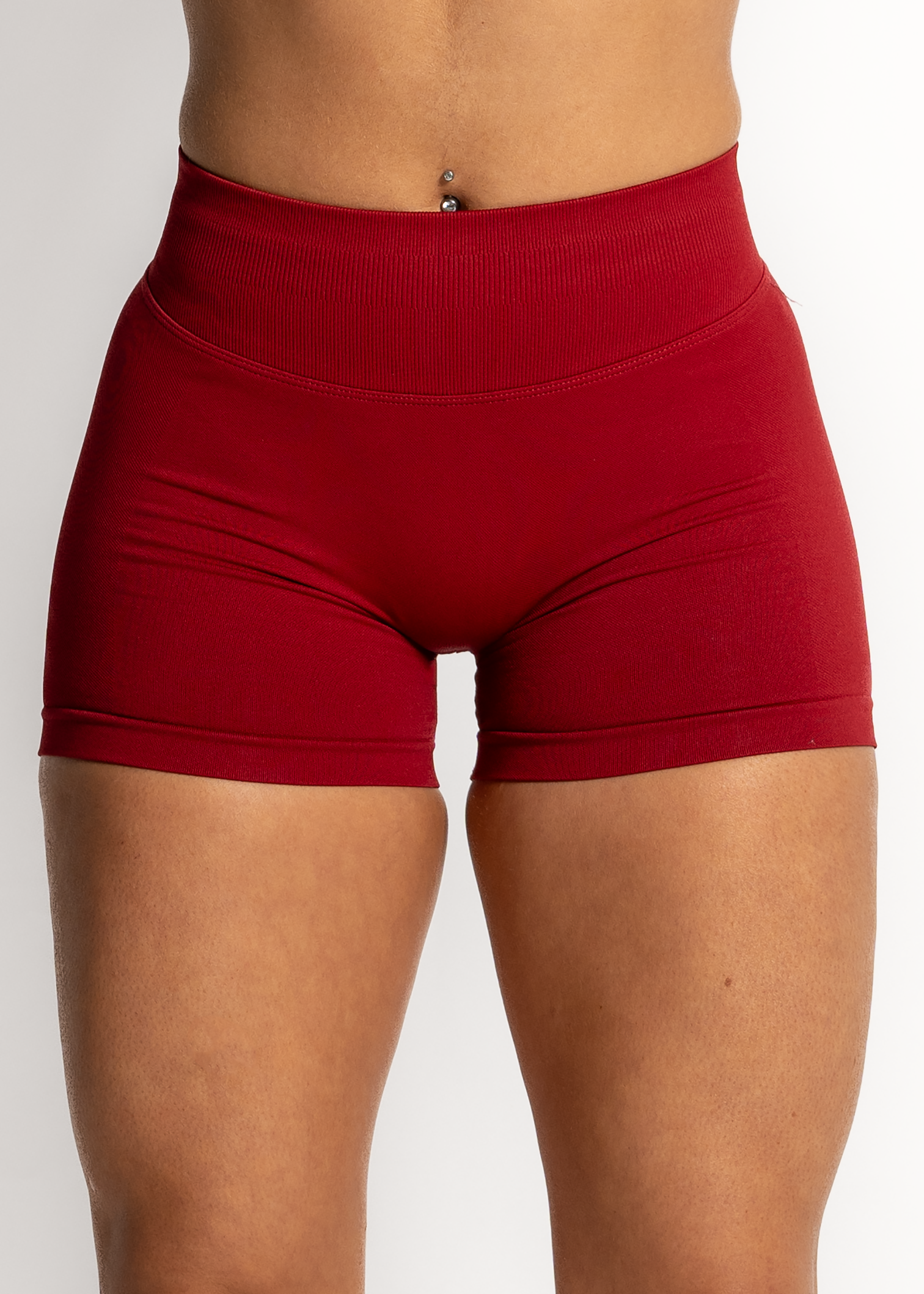 SCULPT SCRUNCH BUM SHORTS - BURGUNDY