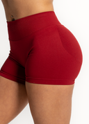 SCULPT SCRUNCH BUM SHORTS - BURGUNDY