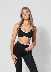 CONTOUR SEAMLESS SPORTS BRA - BLACK