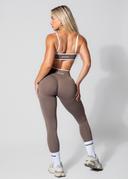 CONTOUR SEAMLESS SCRUNCH BUM LEGGINGS - BROWN