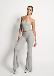 LUXE COMFORT FOLD OVER FLARES - ASH GREY