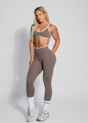 CONTOUR SEAMLESS SCRUNCH BUM LEGGINGS - BROWN