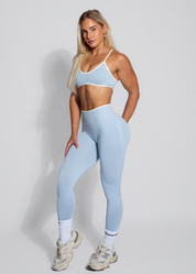 CONTOUR SEAMLESS SCRUNCH BUM LEGGINGS - BABY BLUE