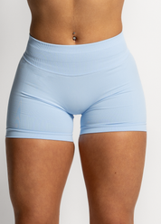 SCULPT SCRUNCH BUM SHORTS - ICE BLUE