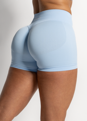 SCULPT SCRUNCH BUM SHORTS - ICE BLUE