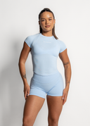 SCULPT FITTED TEE - ICE BLUE