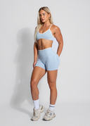 CONTOUR SEAMLESS SCRUNCH BUM SHORTS - BABY BLUE