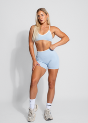 CONTOUR SEAMLESS SCRUNCH BUM SHORTS - BABY BLUE