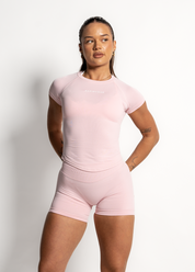 SCULPT FITTED TEE - SOFT PINK