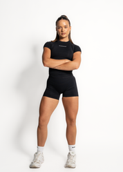 SCULPT FITTED TEE - BLACK