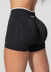 CONTOUR SEAMLESS SCRUNCH BUM SHORTS - BLACK