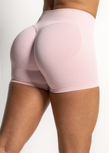 SCULPT SCRUNCH BUM SHORTS - SOFT PINK
