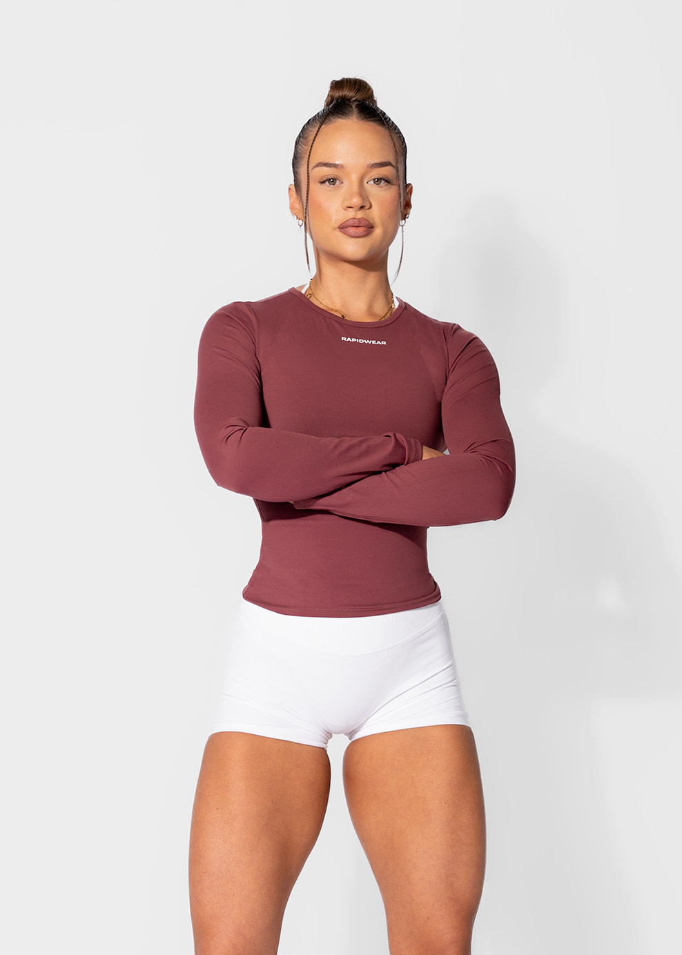 FORM FITTED LONG SLEEVE - BURGUNDY