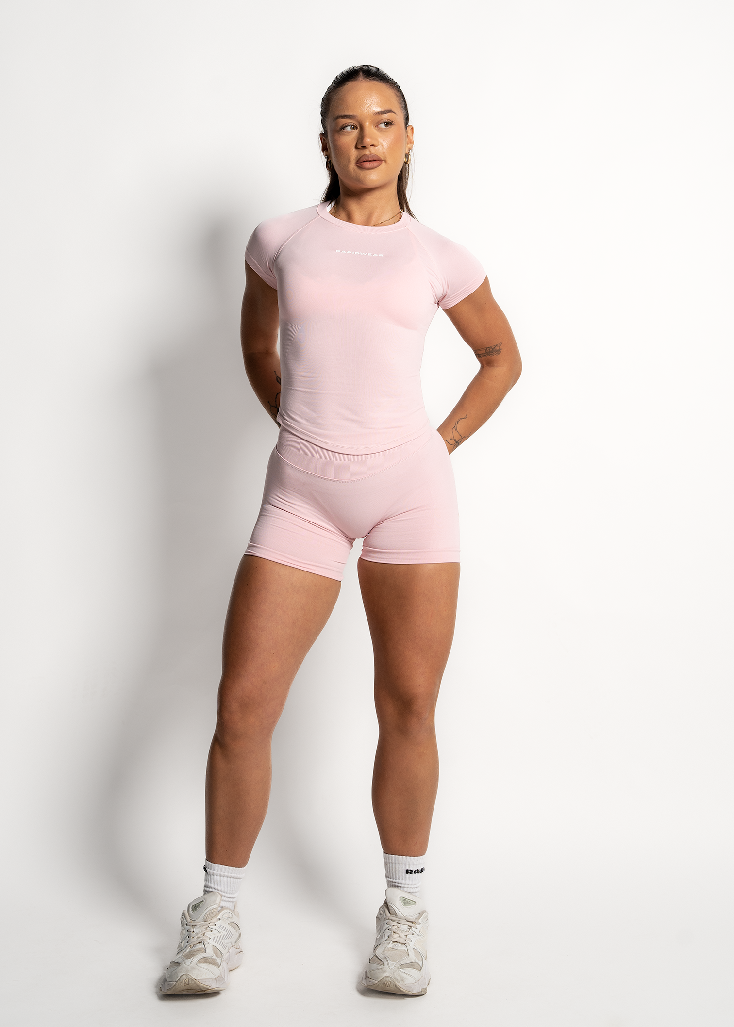 SCULPT FITTED TEE - SOFT PINK