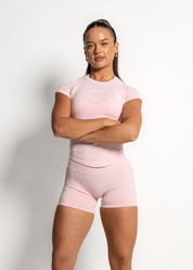 SCULPT FITTED TEE - SOFT PINK