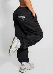 RAPID BAGGY SWEAT PANTS - BLACK
