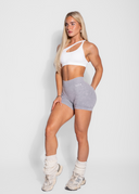 SCULPT V-SCRUNCH SHORTS - GREY