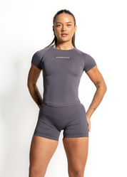 SCULPT FITTED TEE - ASH GREY