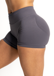 SCULPT SCRUNCH BUM SHORTS - ASH GREY