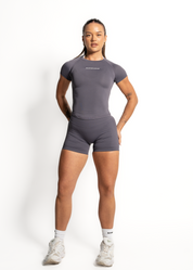 SCULPT FITTED TEE - ASH GREY