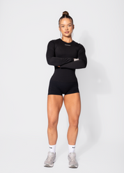 FORM FITTED LONG SLEEVE - BLACK