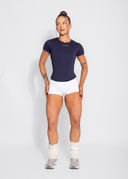 FORM FITTED TEE - NAVY BLUE