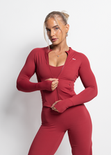 FLOW SILHOUETTE ZIP-UP JACKET - CHERRY