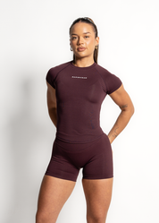 SCULPT FITTED TEE - ESPRESSO