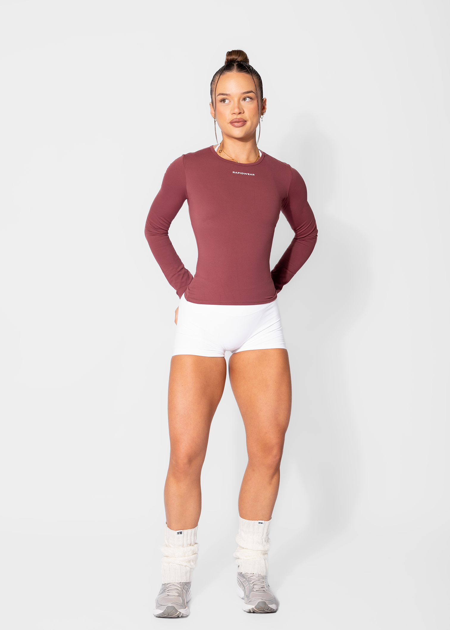 FORM FITTED LONG SLEEVE - BURGUNDY