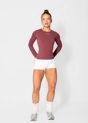 FORM FITTED LONG SLEEVE - BURGUNDY