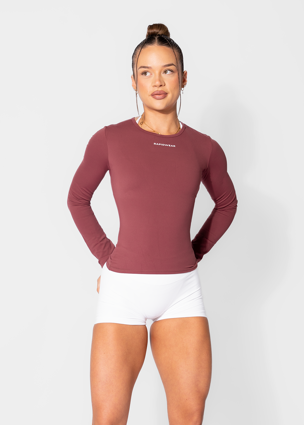 FORM FITTED LONG SLEEVE - BURGUNDY