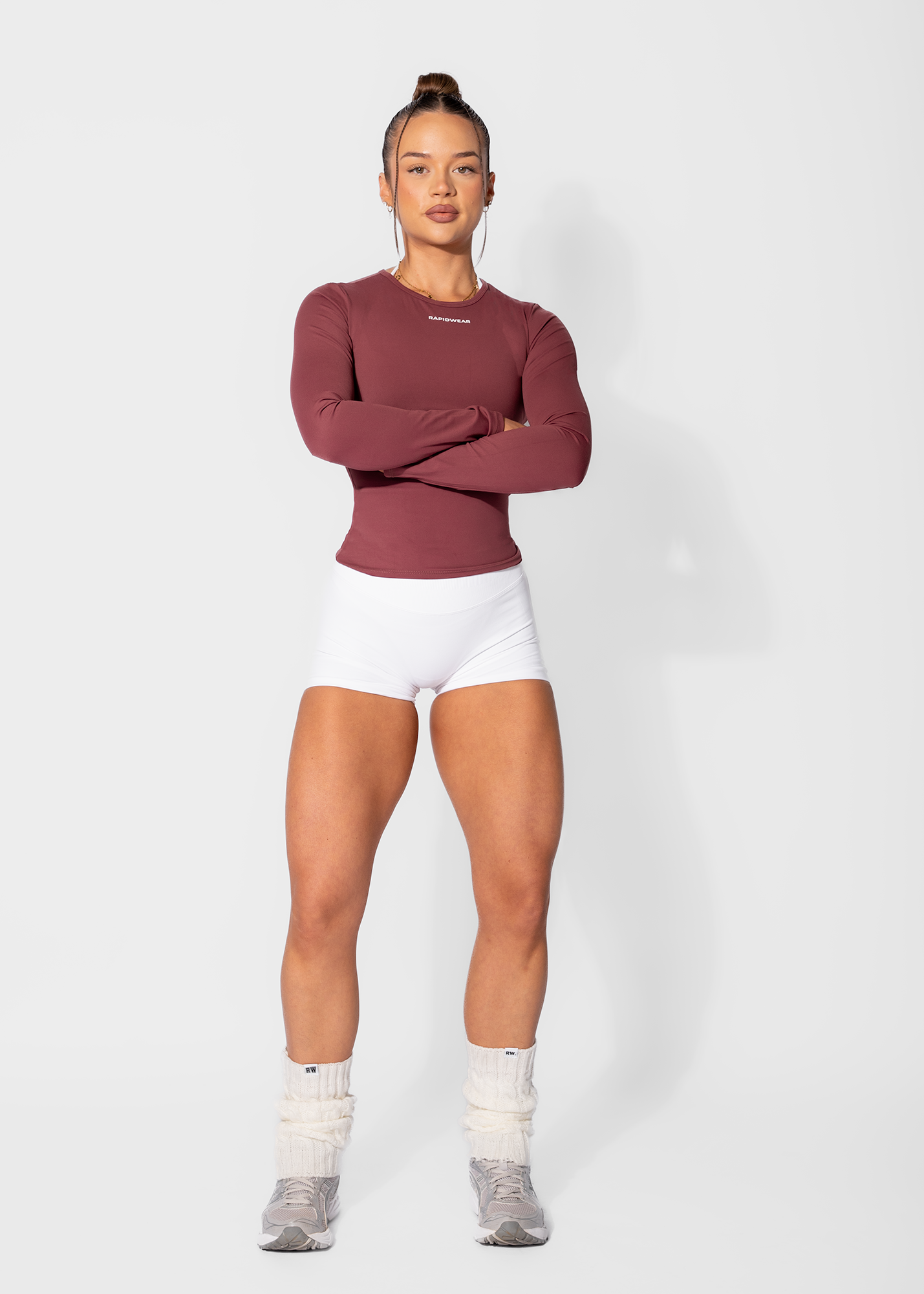 FORM FITTED LONG SLEEVE - BURGUNDY