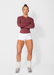 FORM FITTED LONG SLEEVE - BURGUNDY