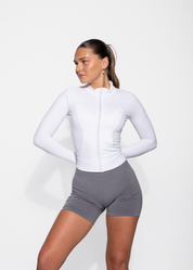 SCULPT ZIP UP JACKET - WHITE