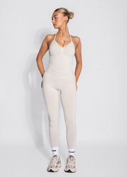 BALANCE FITTED HALTER TOP - MIST