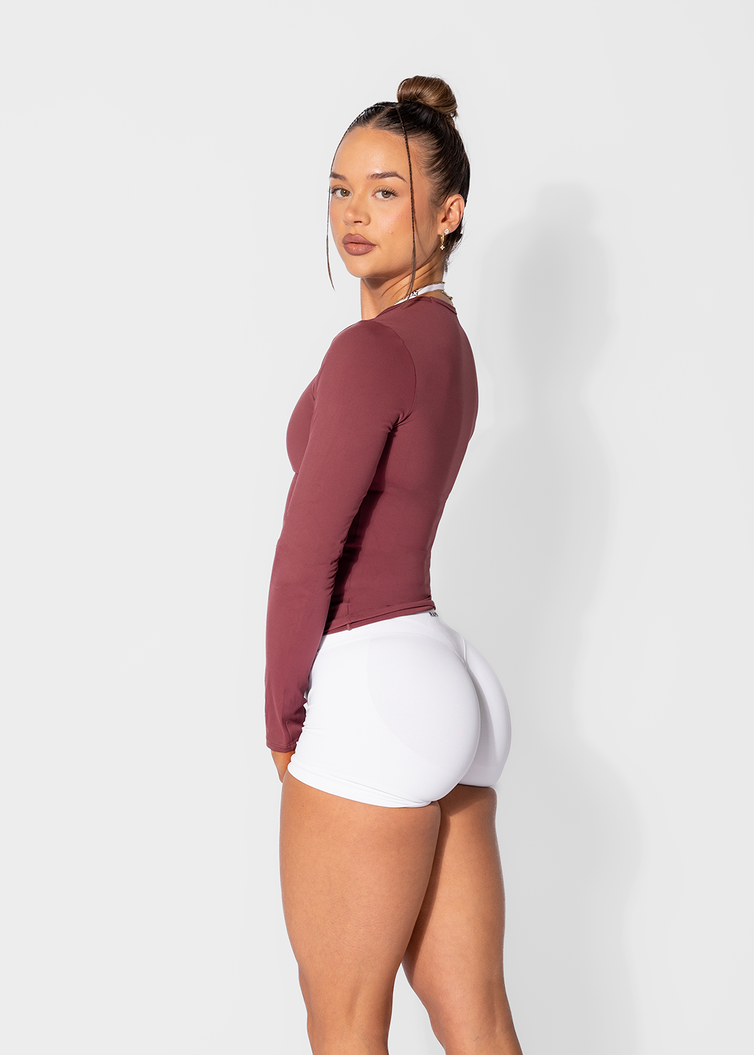 FORM FITTED LONG SLEEVE - BURGUNDY