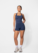FAYE HIGH WAISTED SHORTS- NAVY