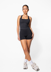 FAYE HIGH WAISTED SHORTS- BLACK