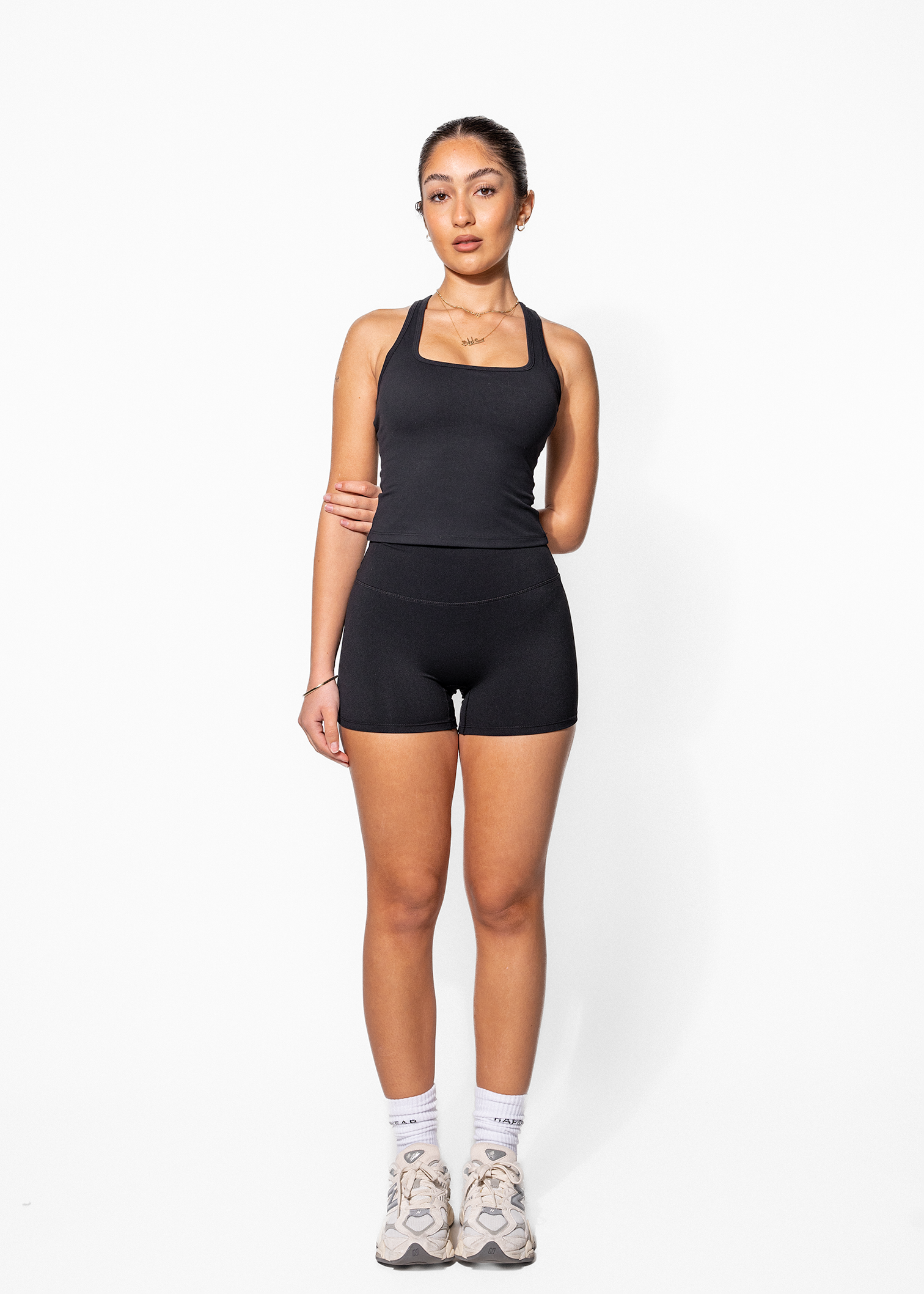 FAYE HIGH WAISTED SHORTS- BLACK
