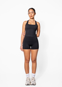 FAYE HIGH WAISTED SHORTS- BLACK