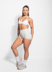 ELEVATE HALTER NECK SPORTS BRA - WHITE