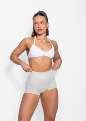 ELEVATE HALTER NECK SPORTS BRA - WHITE