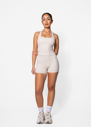 FAYE HIGH WAISTED SHORTS- CREAM