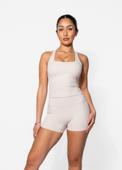 FAYE HIGH WAISTED SHORTS- CREAM