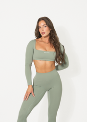 CLEO SCOOP LONG SLEEVE - GREEN