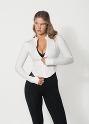 SHAPE WEAR ZIP UP JACKET - WHITE