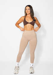 PERFORM SCRUNCH BUM LEGGINGS - BEIGE